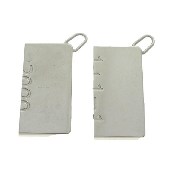 HERMES Necklace Charm Metal 2Set Silver Auth - Picture 8 of 11